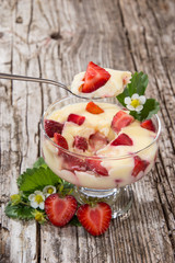 Bowl of Pudding with spoon