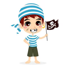 Fotobehang Piraten Kleine Piraat Kid
