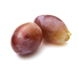 Grapes on white background