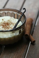 rice pudding with cinnamon