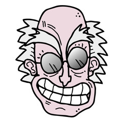 Cretive old man expression