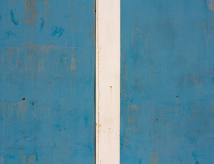 metal door in the background