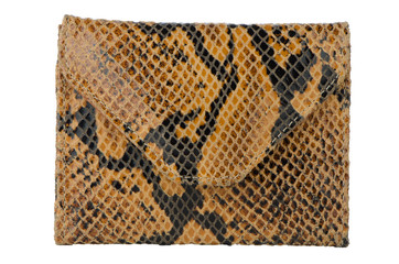 Snake skin leather wallet