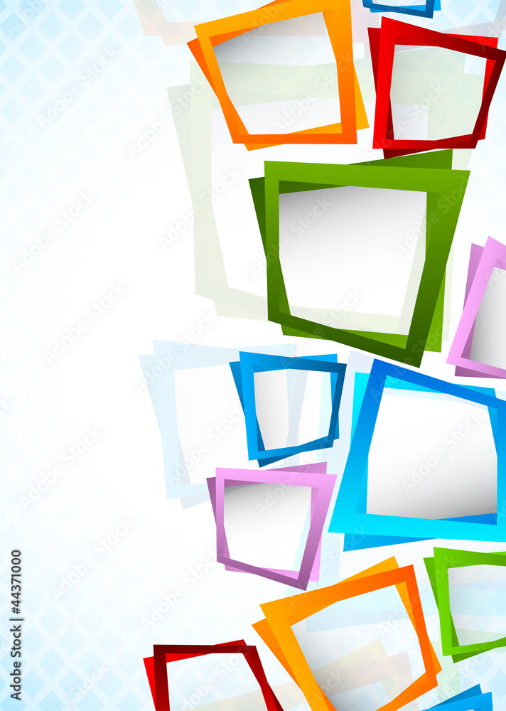 Poster background with squares