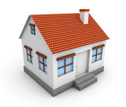 3d simple house model