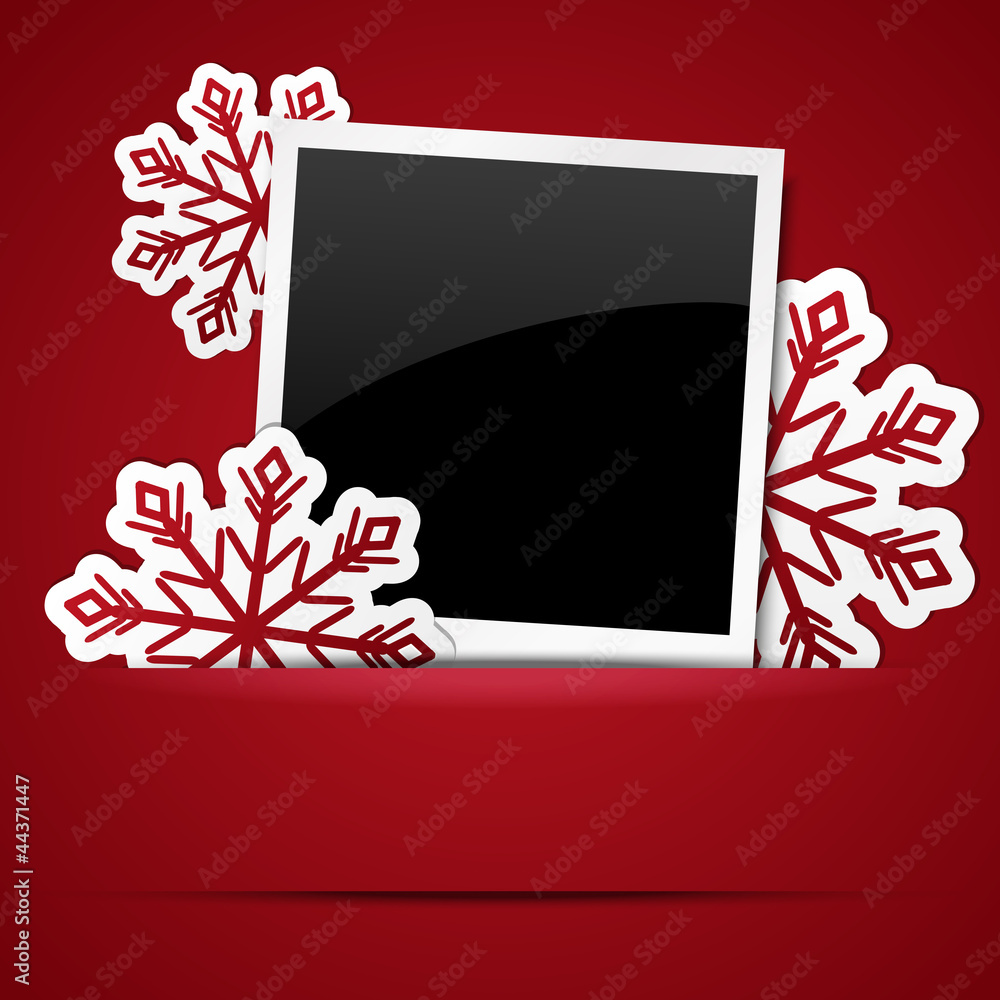 Wall mural photo frame xmas