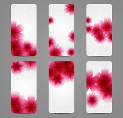Pink floral banners with lights