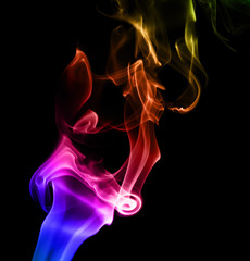 Abstract Colorful Smoke on black background 2