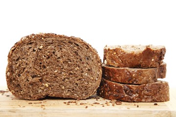 Black bread with seeds for a healthy diet