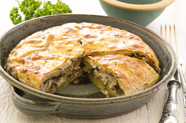 Börek mit Hähnchen und Kartoffeln