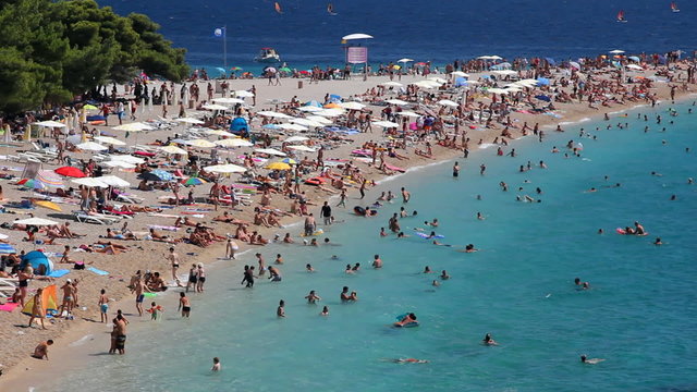 Famous beach in Bol on Island Brac in Croatia
