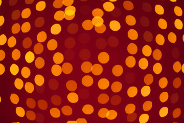 Numerous illuminated circles, isolated on purple