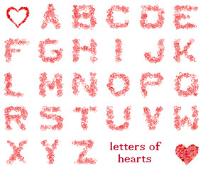 letters of hearts