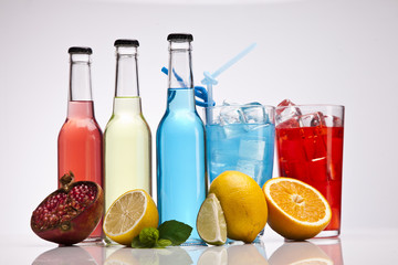 Exotic bottle alcohol cocktail