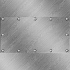 A Metal Plate Background with Rivets