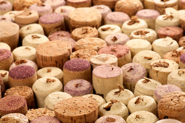 Background of Old Wine Corks