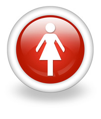 Light Red Icon "Ladies Restroom"