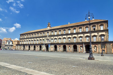 Fototapeta na wymiar Neapol Plebiscito Square, Royal Palace