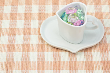 Colorful Heart in a cup