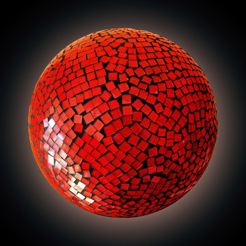 Bola de cristales rojos