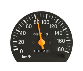 Speedometer isolated on white background