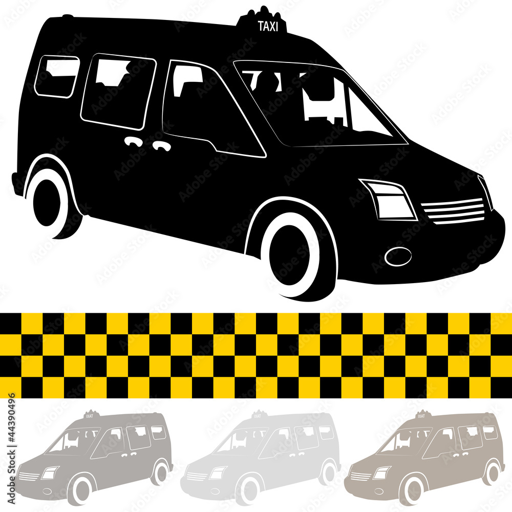 Poster Taxi Shuttle Van Silhouette