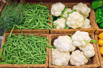 French bean and cauliflower