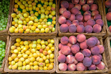 Plums and peaches