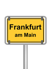 Ortsschild Frankfurt am Main