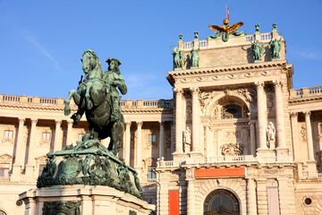 Fototapeta na wymiar Książę Eugen Sabaudii, Hofburg w Wiedniu, Austria