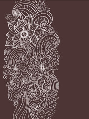 Doodle floral background