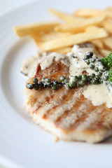 Grilled Porkchop with white sauce