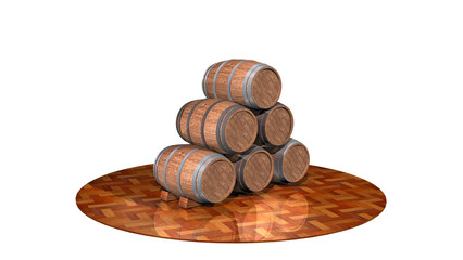 pyramide de tonneaux