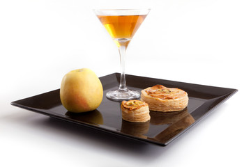 Apple Pie Slices with Drink