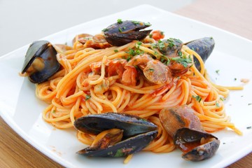 Seafood spaghetti