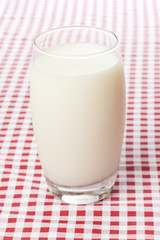 Tall Organic Glass of White Milk