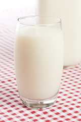 Tall Organic Glass of White Milk