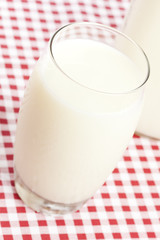 Tall Organic Glass of White Milk