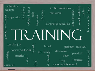 Training Word Cloud Concept on a Blackboard