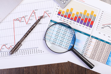 Businessman workplace with papers