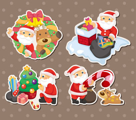 cartoon santa claus Christmas stickers