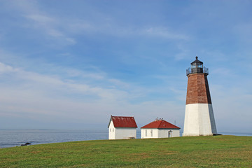 Fototapeta na wymiar Point Light Judith na wybrzeżu Rhode Island