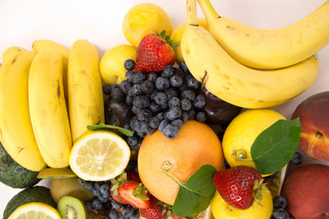 Fresh frui on white
