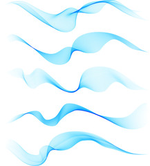 Set of blue blend wave