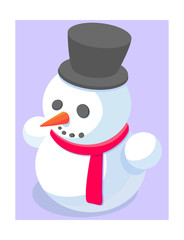 icon snowman
