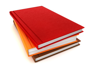 3d render of stack of books