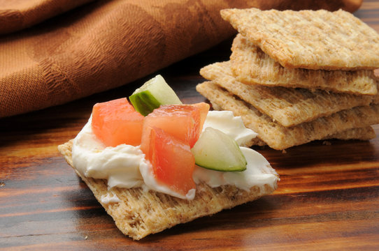 Whole Wheat Crackers With Topping