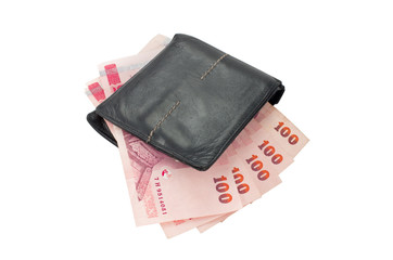 black leather wallet