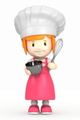 3d render of a little baker