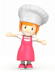 3d render of a little baker